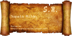 Supala Milán névjegykártya
